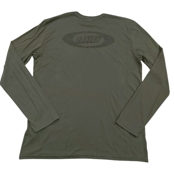 Oakley T-Shirt Mens 2XL Green Long Sleeve Lightweight Crew Neck Performance Golf - Picture 5 of 12